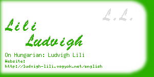 lili ludvigh business card